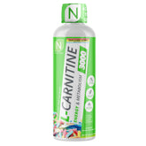 NutraKey L-Carnitine bottle with Sour Gummy Worms flavor for energy support.