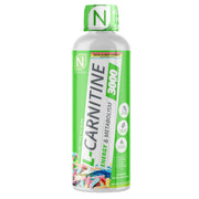 NutraKey L-Carnitine bottle with Sour Gummy Worms flavor for energy support.