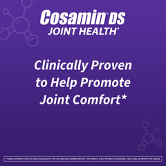 Nutramax Cosamin DS bottle dosage panel presents 1500 mg glucosamine HCl and 1200 mg chondroitin.