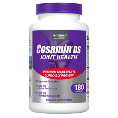 Nutramax Cosamin DS bottle front showing a joint health supplement for adults seeking daily support.