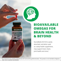 NutraMedix Krill Oil with astaxanthin shows natural color and potency.