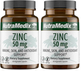 NutraMedix Zinc 50mg bottle front view indicating daily immune support