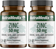 NutraMedix Zinc 50mg bottle front view indicating daily immune support