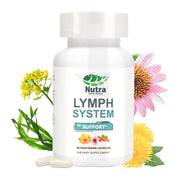 NutraNourish Lymphatic Drainage bottle front view showing clean packaging and wellness focus
