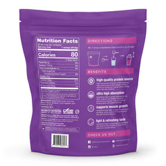 NutraOne Clear Whey glass filled with a refreshing Sour Grape drink