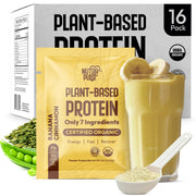 NUTRAPULSE Organic Vegan Protein Sample Pack front label highlighting protein-rich nutrition.