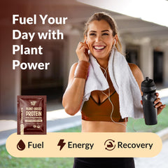 NutraPulse Try All 8 chocolate sample pack tub opened for on-the-go sampling