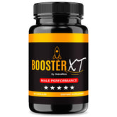 NutraRize Booster XT for Men bottle shows a premium formula for daily energy support