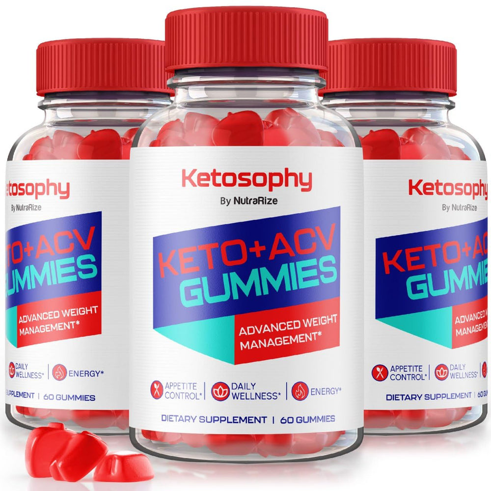 NutraRize Ketosophy ACV gummies bottle for easy daily weight management.