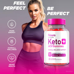 NutraRize Noura Keto ACV Gummies pack-2 label shows nutrition facts
