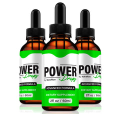 NutraRize Power Drops bottle 3-pack shown for convenient energy support on the go