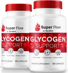 NutraRize SuperFlow Glycogen bottle front for daily energy support.
