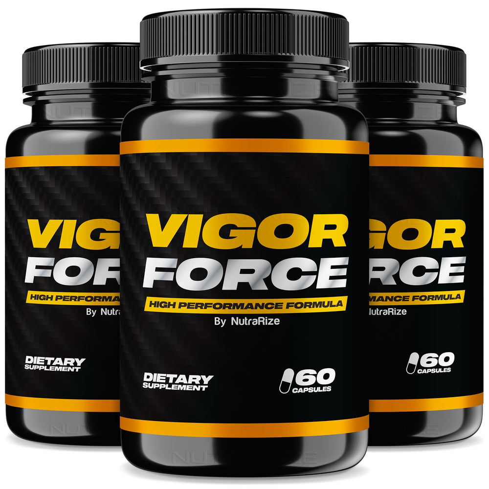 NutraRize Vigor Force bottle pour supports daily stamina while on the go