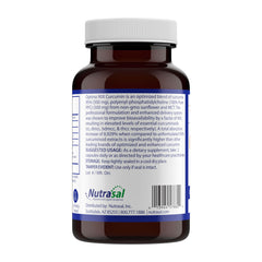Nutrasal Optima 90X Curcumin PPC-MCT delivery system visual emphasizes enhanced bioavailability.