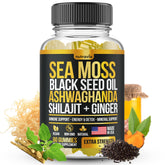 Nutravia Sea Moss Gummies bottle-front shows premium packaging for daily wellness.