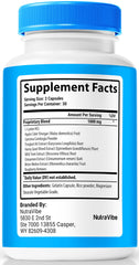 NutraVibe Memo Defender bottle label with branding and usage hint for memory support.