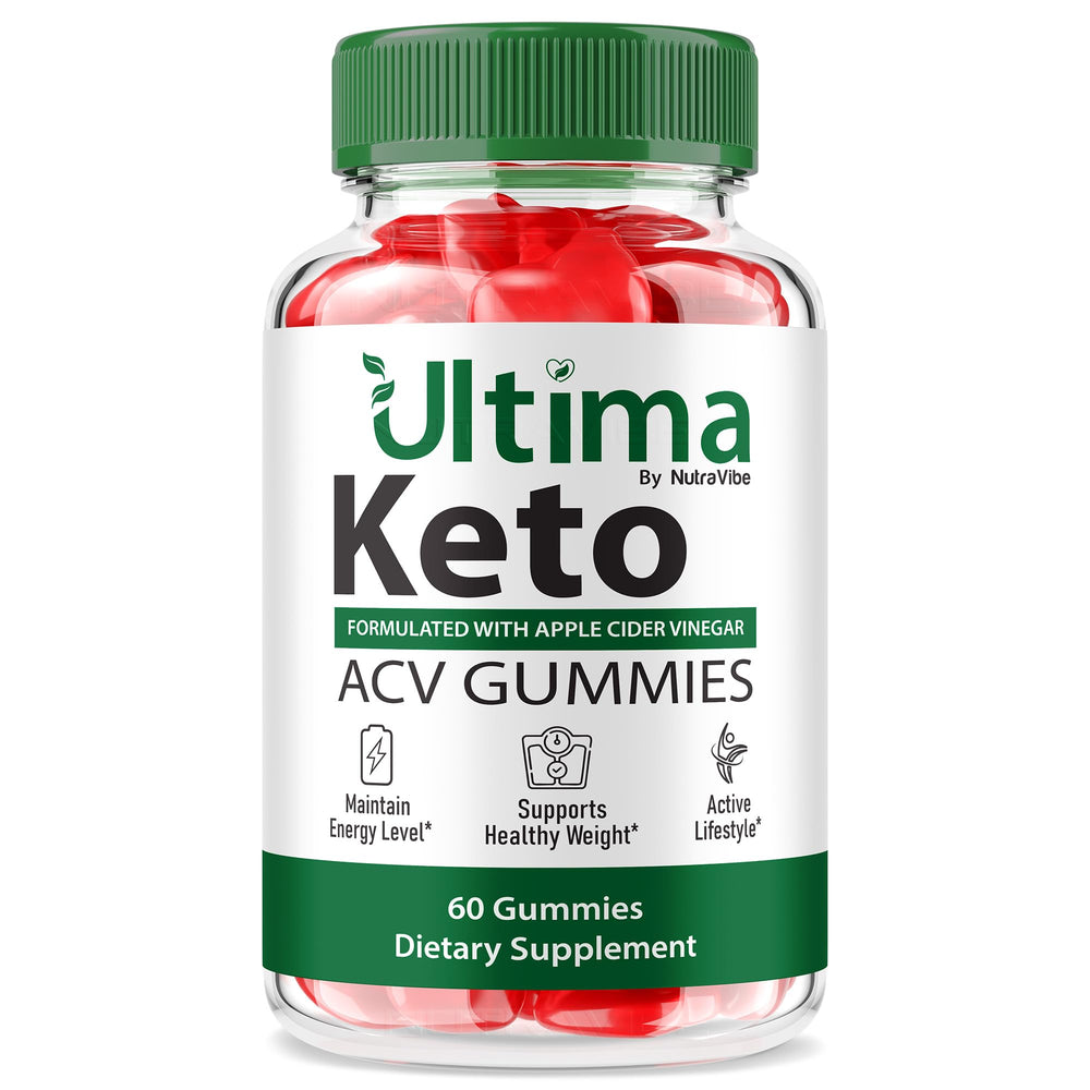 NutraVibe Ultima Keto ACV Gummies bottle front for daily wellness