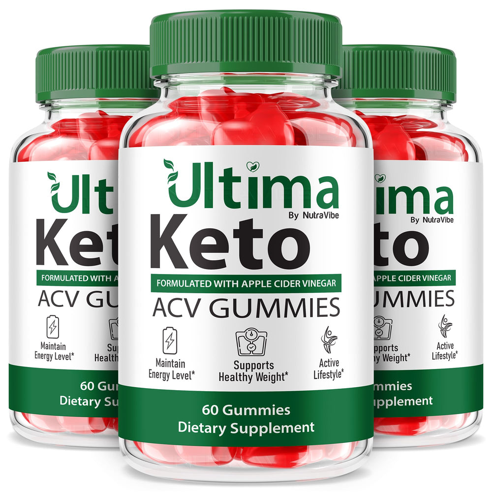NutraVibe Ultima Keto ACV Gummies bottle shot for convenient daily wellness.