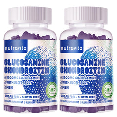 Nutravita Glucosamine Chondroitin Gummies bottle for convenient joint support.