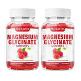 Nutravita Magnesium Glycinate Gummies Raspberry bottle showing calm, tasty flavor