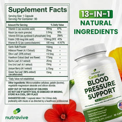 Nutravive 13-in-1 product label highlighting ingredients and USA quality