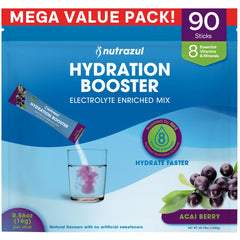 Nutrazul Hydration Booster acai sticks dissolving for refreshing hydration on the go
