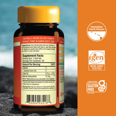 BioAstin bottle closeup highlighting Hawaiian astaxanthin for eye and immune support.