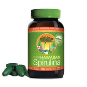 Nutrex Hawaii spirulina tablets bottle front highlighting immune-supporting superfood