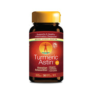 Nutrex Hawaii TurmericAstin bottle label shows vegan, doctor-formulated blend.