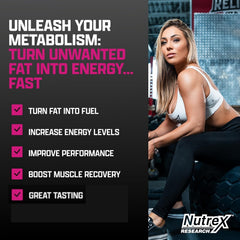 Nutrex L-Carnitine 3000 liquid shot pouring shows quick absorption during workouts.