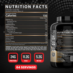 Nutrex Muscle Infusion chocolate tub side highlighting complete amino acid profile for recovery.