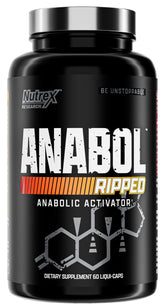 Nutrex Research Anabol Ripped bottle front highlights lean muscle and shredding potential.