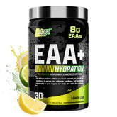 Nutrex Research EAA Hydration bottle with lemon lime flavor for on the go hydration.