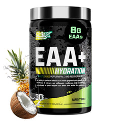 Nutrex Research EAA Hydration Maui Twist bottle ready for workouts and recovery