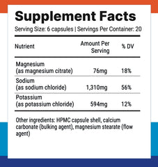 Nutri-Align Fasting Salts capsules closeup highlighting pure electrolyte blend.