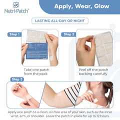 NUTRI-PATCH Inflam peel-ready application demonstrates easy use.