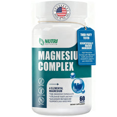 NUTRI POTENTIA Magnesium Complex bottle on kitchen counter for daily sleep support