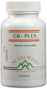 Nutri-West GB-Plus 90 tablets bottle for daily wellness support