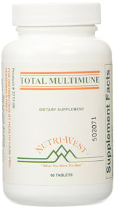 Nutri-West Total Multimune tablets bottle front showing vitamin and botanical blend for daily wellness.