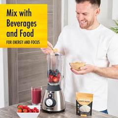 Nutriante Lions Mane powder in a smoothie adds natural boost.