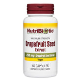 NutriBiotic Grapefruit Seed Extract capsules bottle view, convenient daily supplement for wellness.