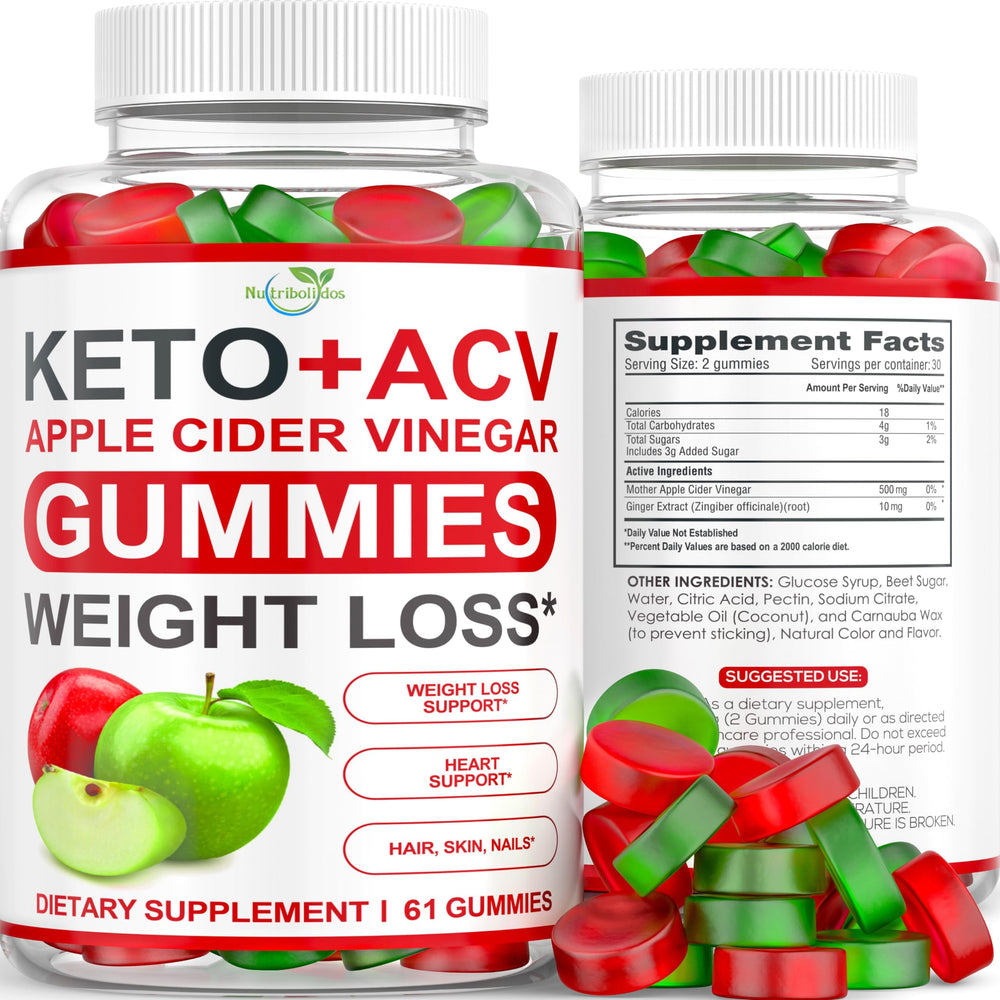 Nutribolidos Keto ACV Gummies apple-ginger bite enhances metabolism and craving reduction
