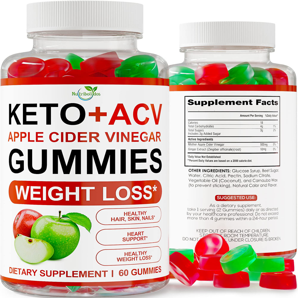Nutribolidos Keto ACV Gummies bottle for convenient digestion and metabolism support