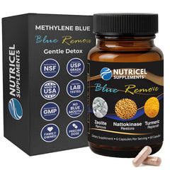 Nutricel Methylene Blue capsules in bottle for daily wellness exploration