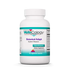 Nutricology Botanical Adapt capsules on bottle support stress response and daily balance.