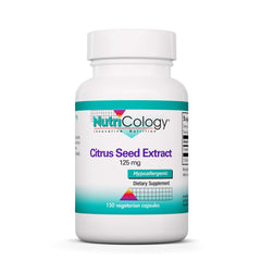 Nutricology Citrus Seed Extract bottle front: premium, concentrated supplement for daily balance