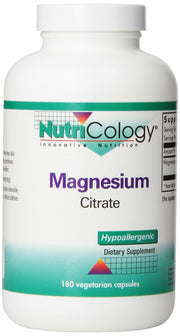 Nutricology Magnesium Citrate bottle ready for daily stress support and potential restful sleep.
