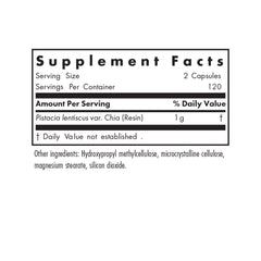 Nutricology Mastic Gum label highlights authentic Chios resin.