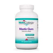 Nutricology Mastic Gum capsules in bottle support GI health.