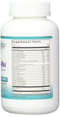 Back label details on Nutricology Multi-Vi-Min with directions and ingredients